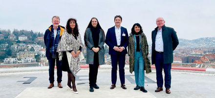 Freuten sich über die äußerst positive Bilanz der Veranstaltung: (v.l.): Thomas Wülle, Claudia Graf und Bettina Lammers (Geschäftsführung Marienhospital), Prof. Dr. René Schmidt, Erster Ärztlicher Direktor (Marienhospital), Dr. Rudolf Lorenz, Ärztlicher Leiter der Vinzenz Klinik Bad Ditzenbach und Luise von Marillac Klinik Bad Überkingen 